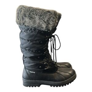 Aquatherm Canuck Winter Tall Boots Waterproof Faux Fur Anti-Slip Women’s Size 8